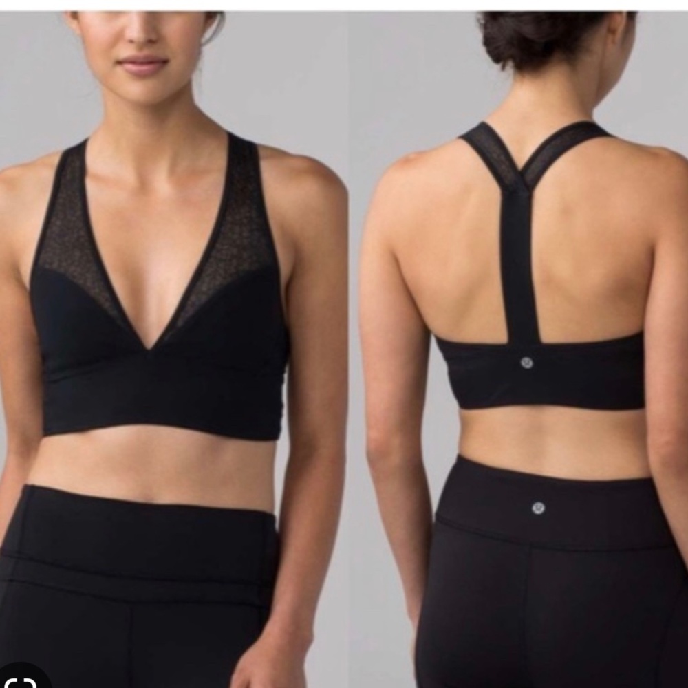 NWT black lululemon sports bra